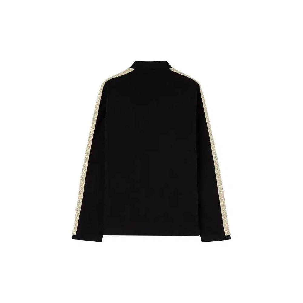 Овершерты Palm Angels Monogram Piquet Track Shirt 'Черный/Белый' 2