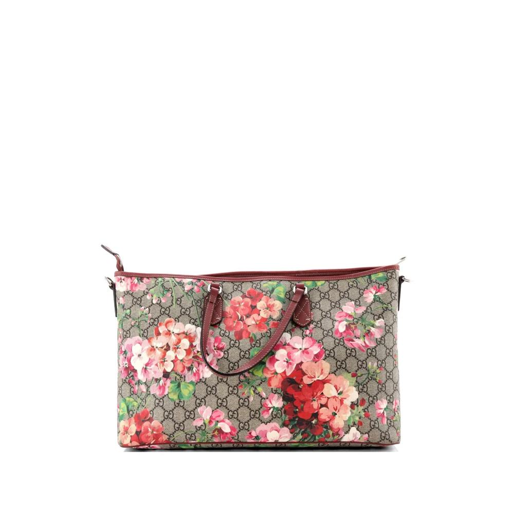 Большая сумка-тоут Convertible Zip Blooms Print GG Coated Canvas 2