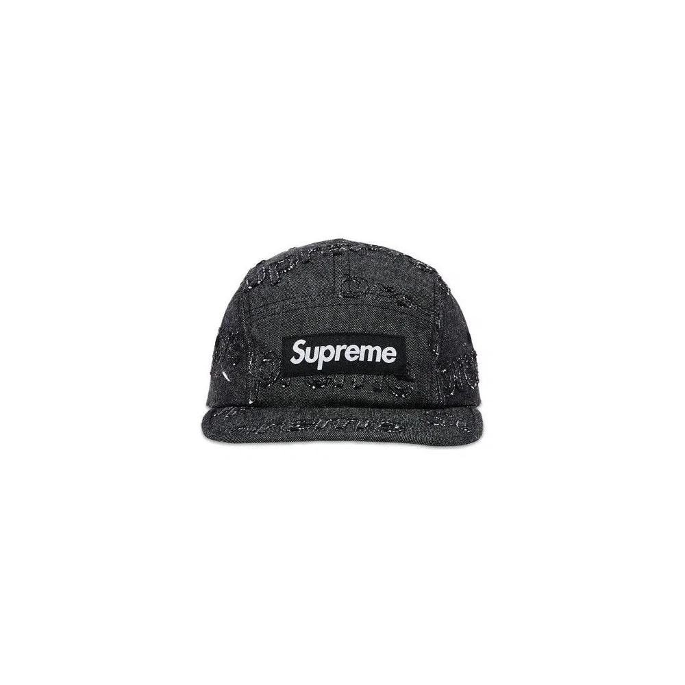 Кепки Supreme Lasered Denim Cap 'Black' 1
