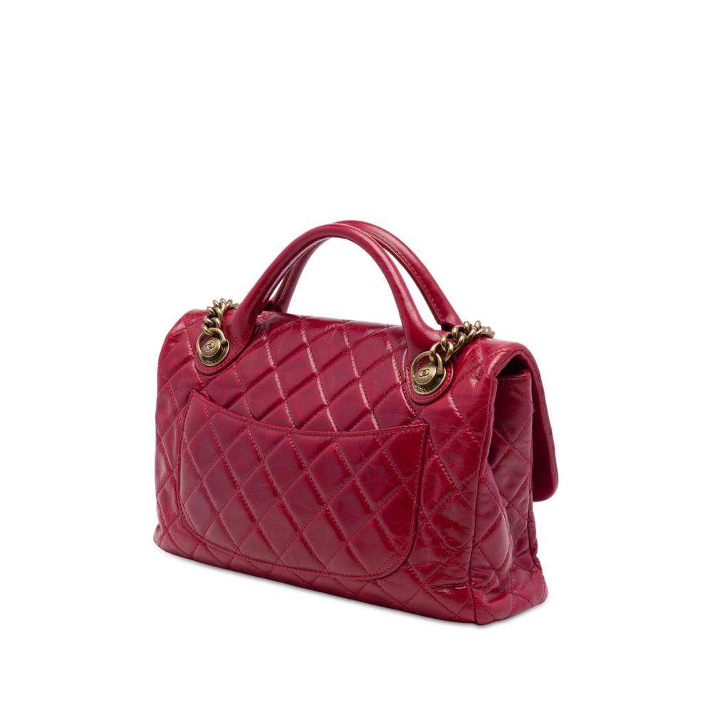 2014 Medium Glazed Calfskin Castle Rock Top Handle Flap satchel 3