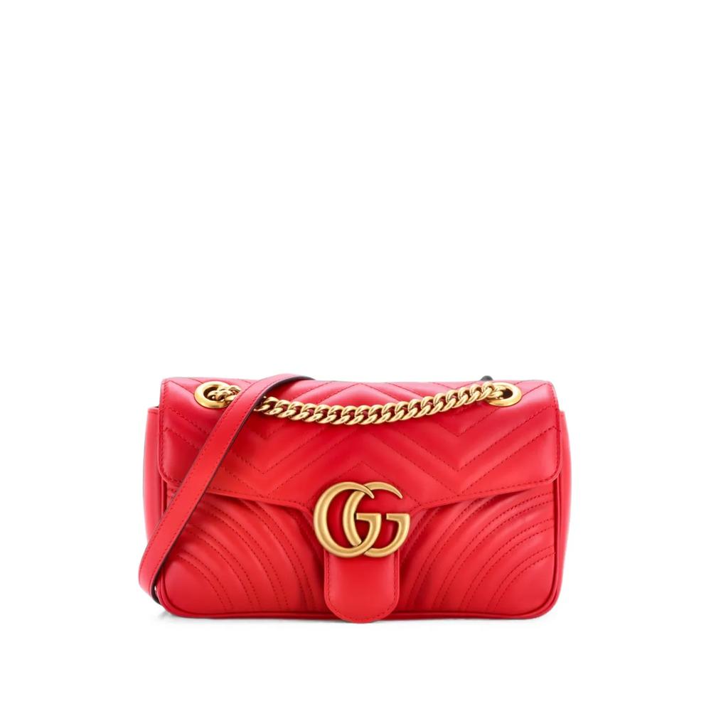 Маленькая стеганая сумка через плечо GG Marmont Flap Bag 1