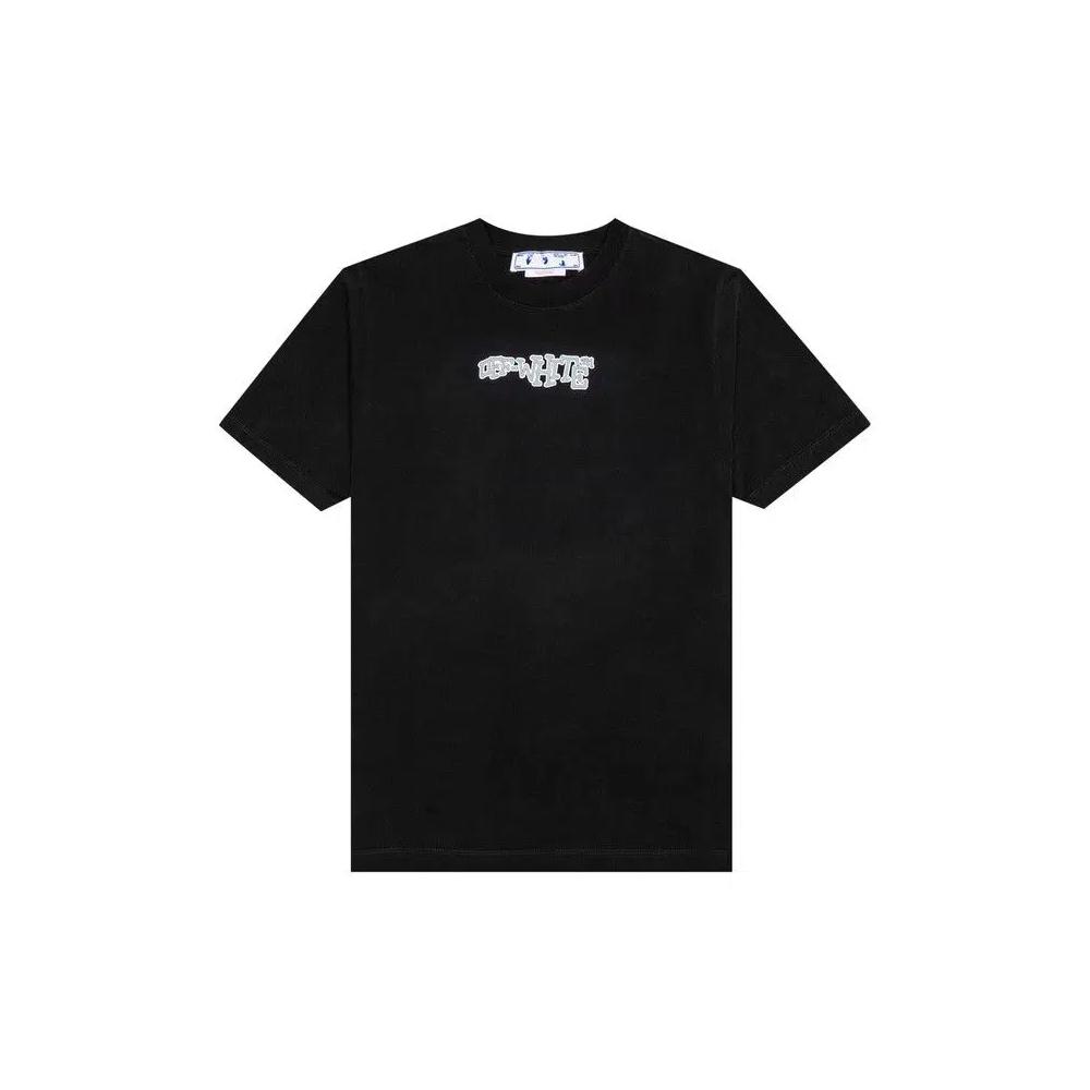 Футболки Off-White Carlos Type Over Short-Sleeve Tee 'Black/White' 1