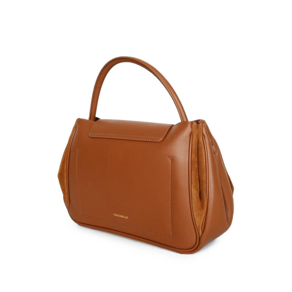 suede-panelled leather shoulder bag 2
