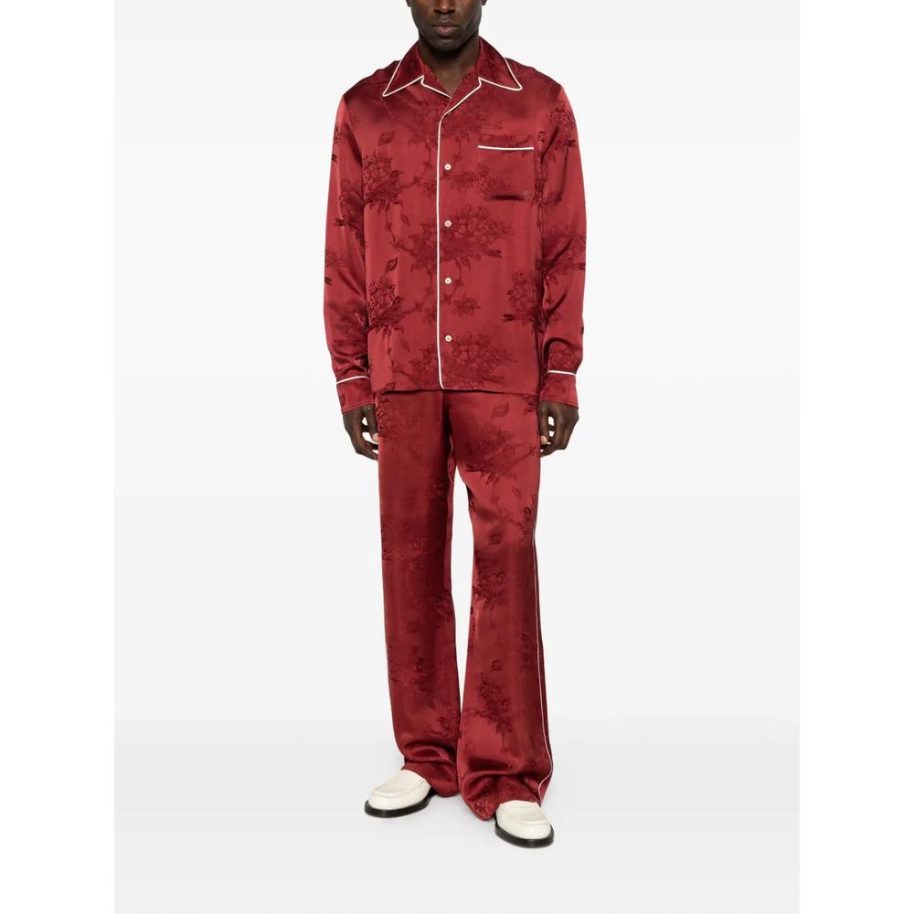 Жаккардовые брюки с цветочным узором 2