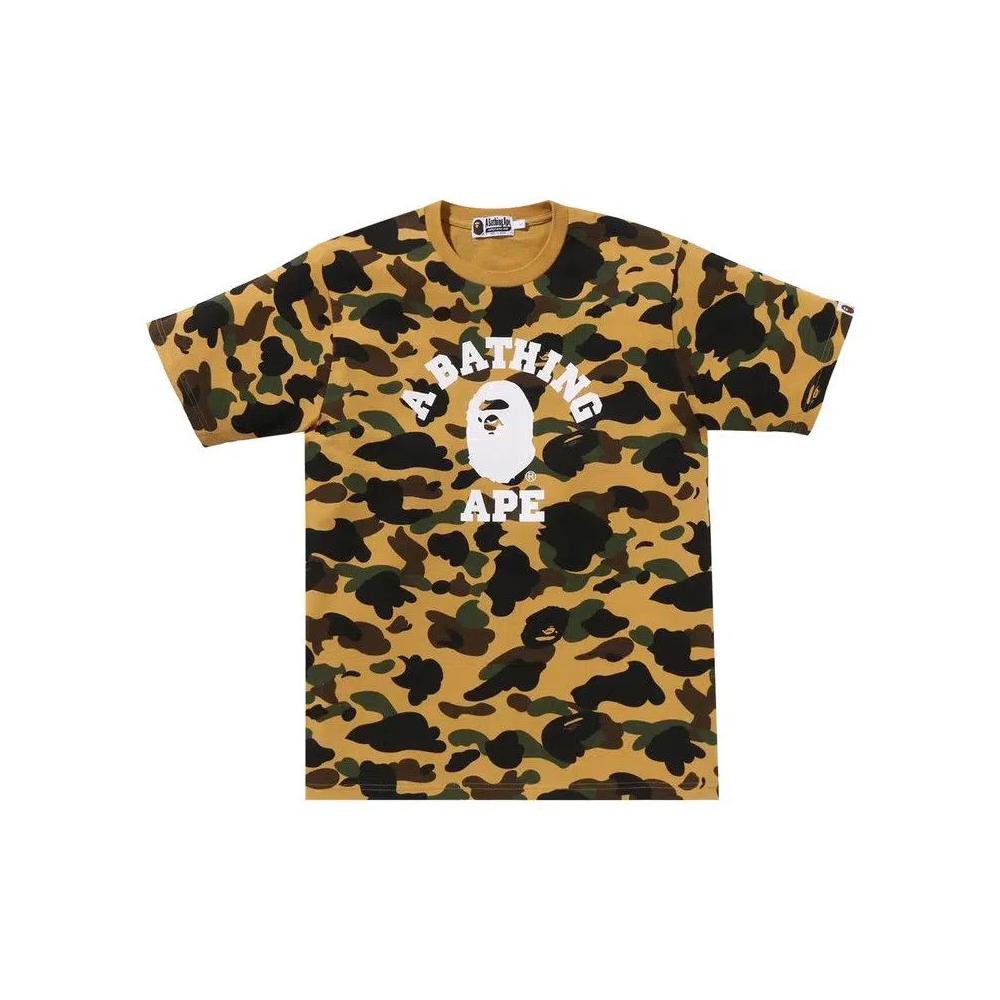 Футболки BAPE 1st Camo College Tee 'Yellow' 1
