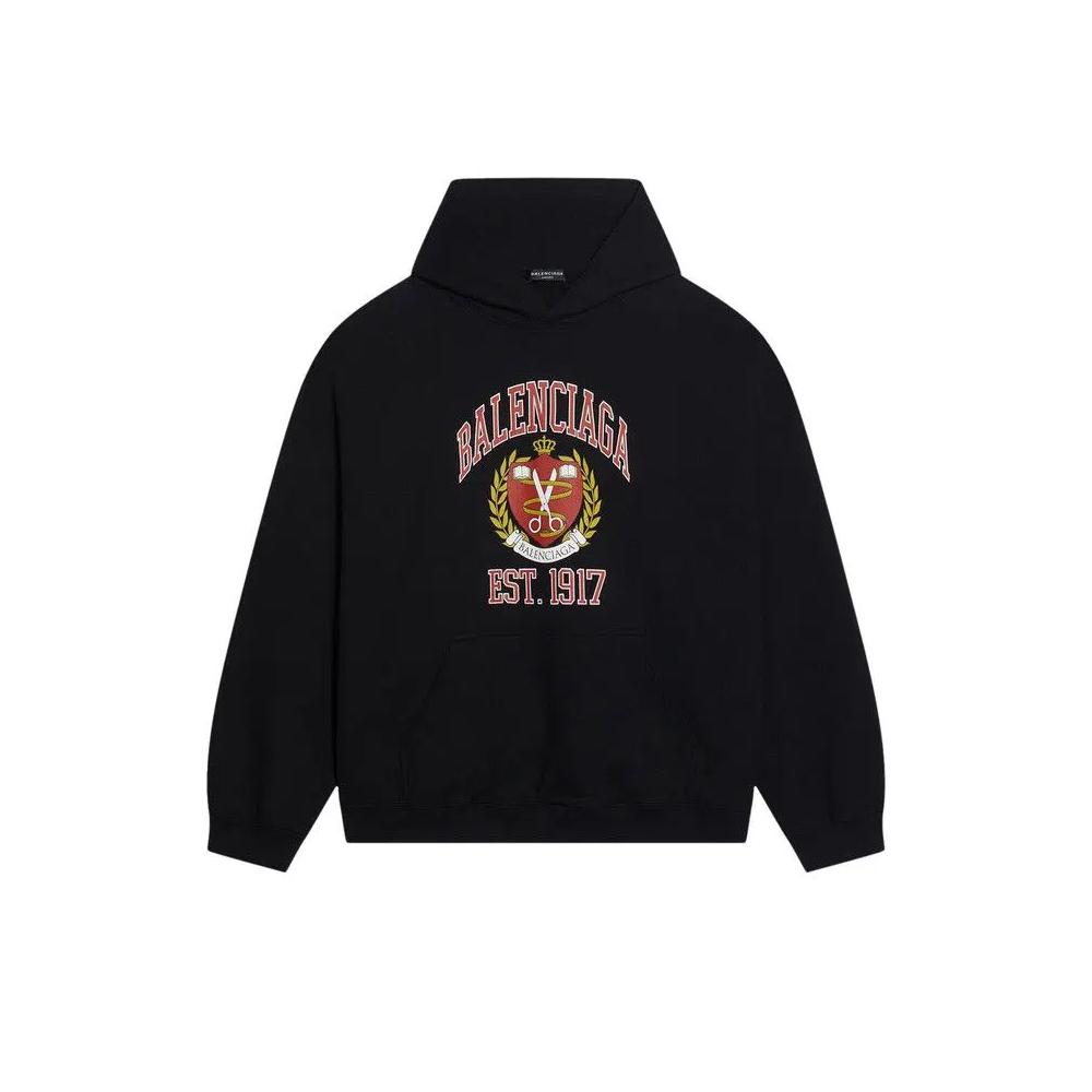 Худи Balenciaga Wide Fit Hoodie 'Black/Red' 1