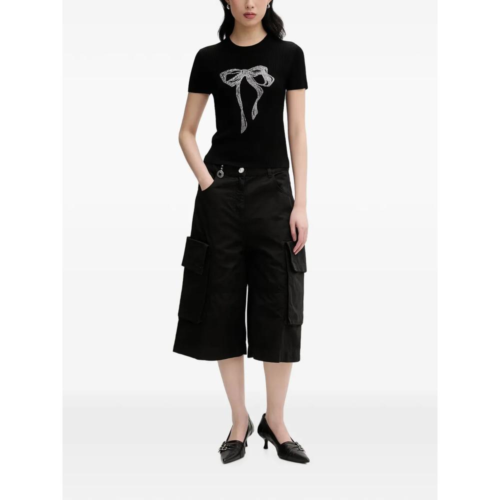 rhinestone-embellished ribbed T-shirt 2