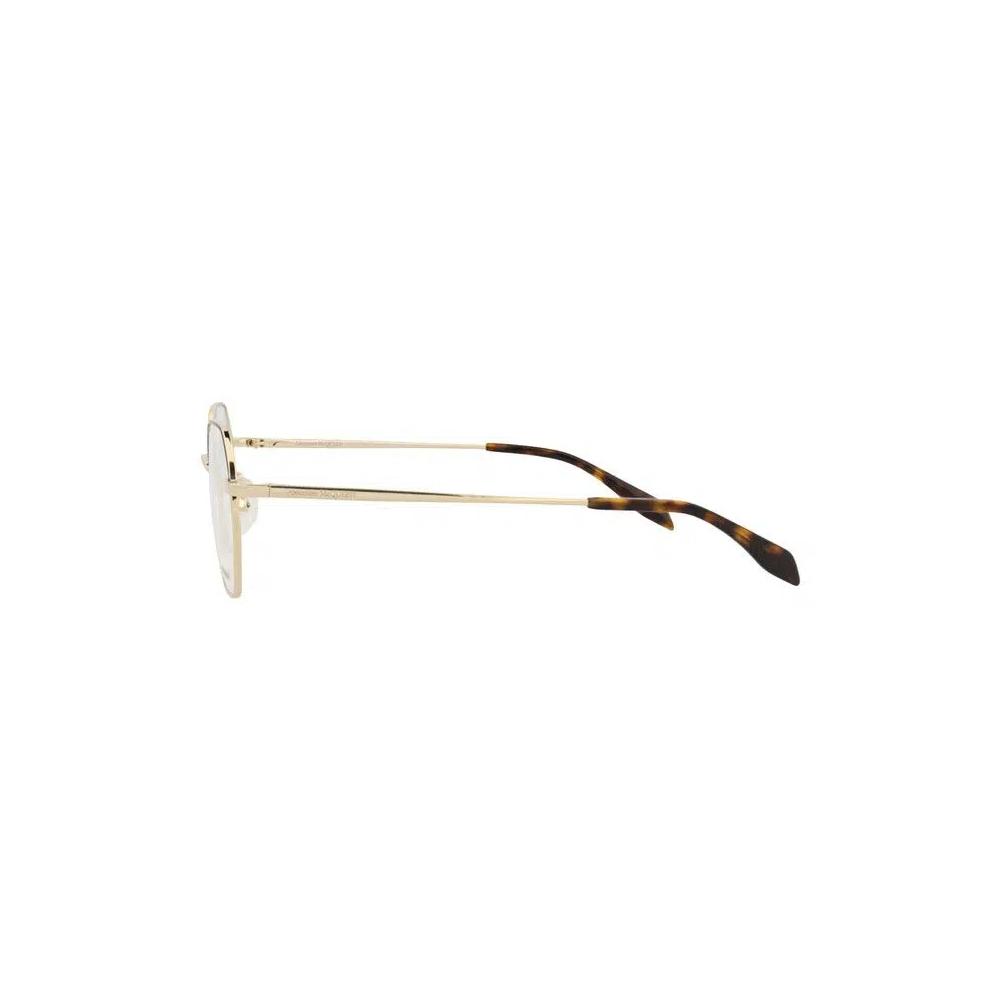 Очки Alexander McQueen Round-Frame Metal Optical Frames 'Gold/Transparent' 3