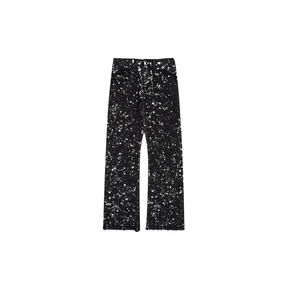 Джинсы Off-White Paint Relax Slim «Black» 1