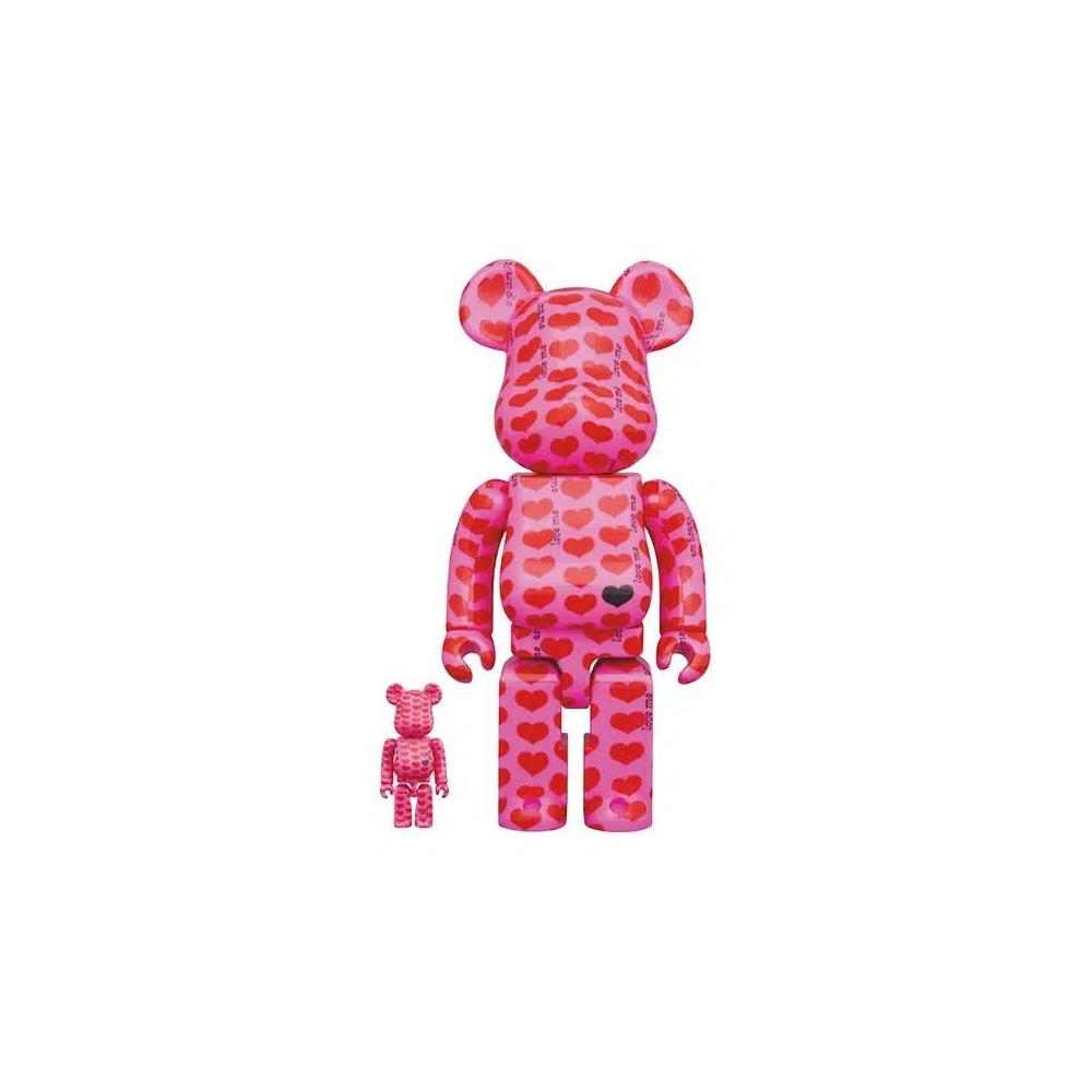 Фигурки BE@RBRICK x Hide 100% & 400% Set 'Pink Heart' 1