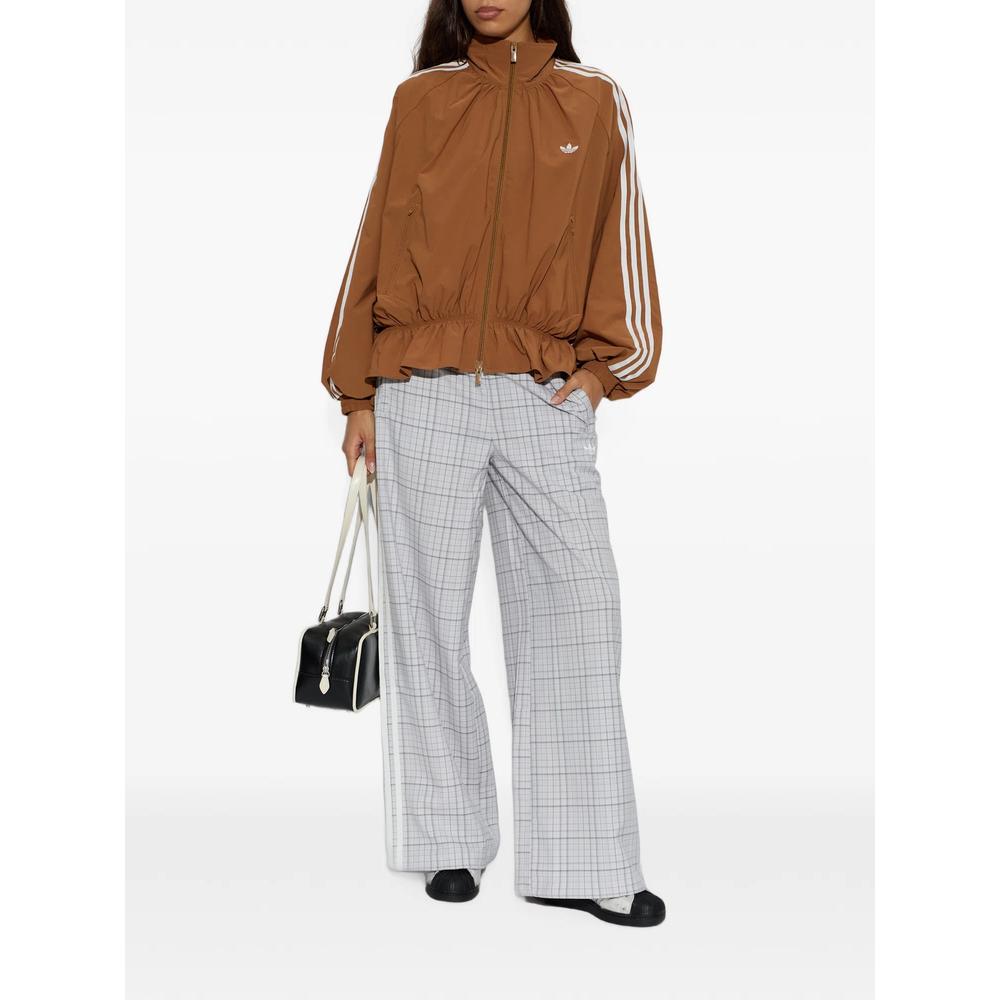 checked wide-leg track pants 2