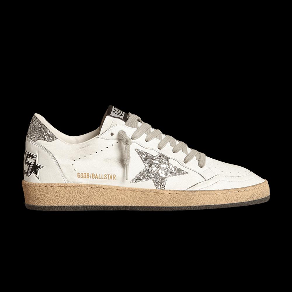 Кроссовки Golden Goose Wmns Ballstar 'White Silver Glitter' 1