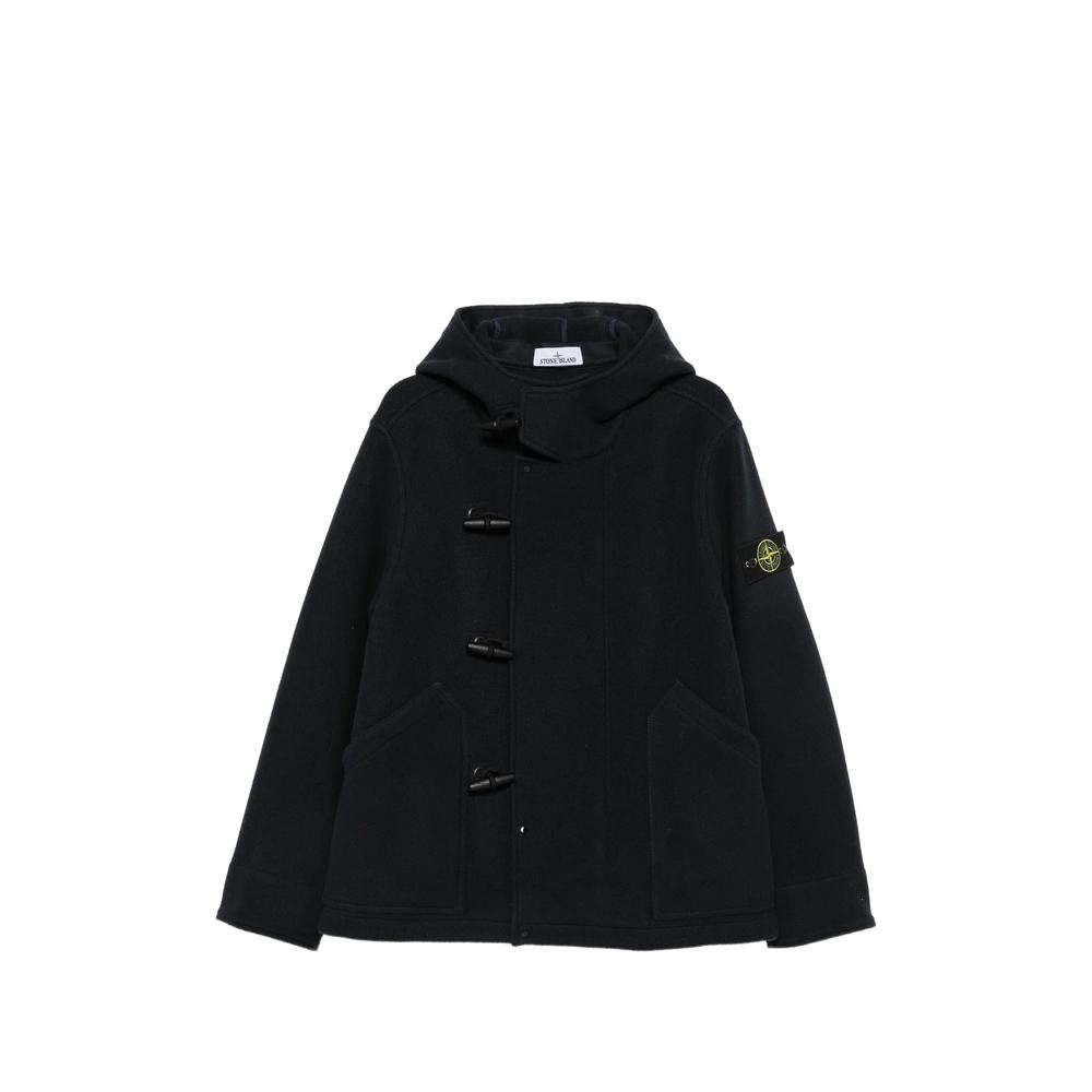 toggle-fastening hooded jacket 1