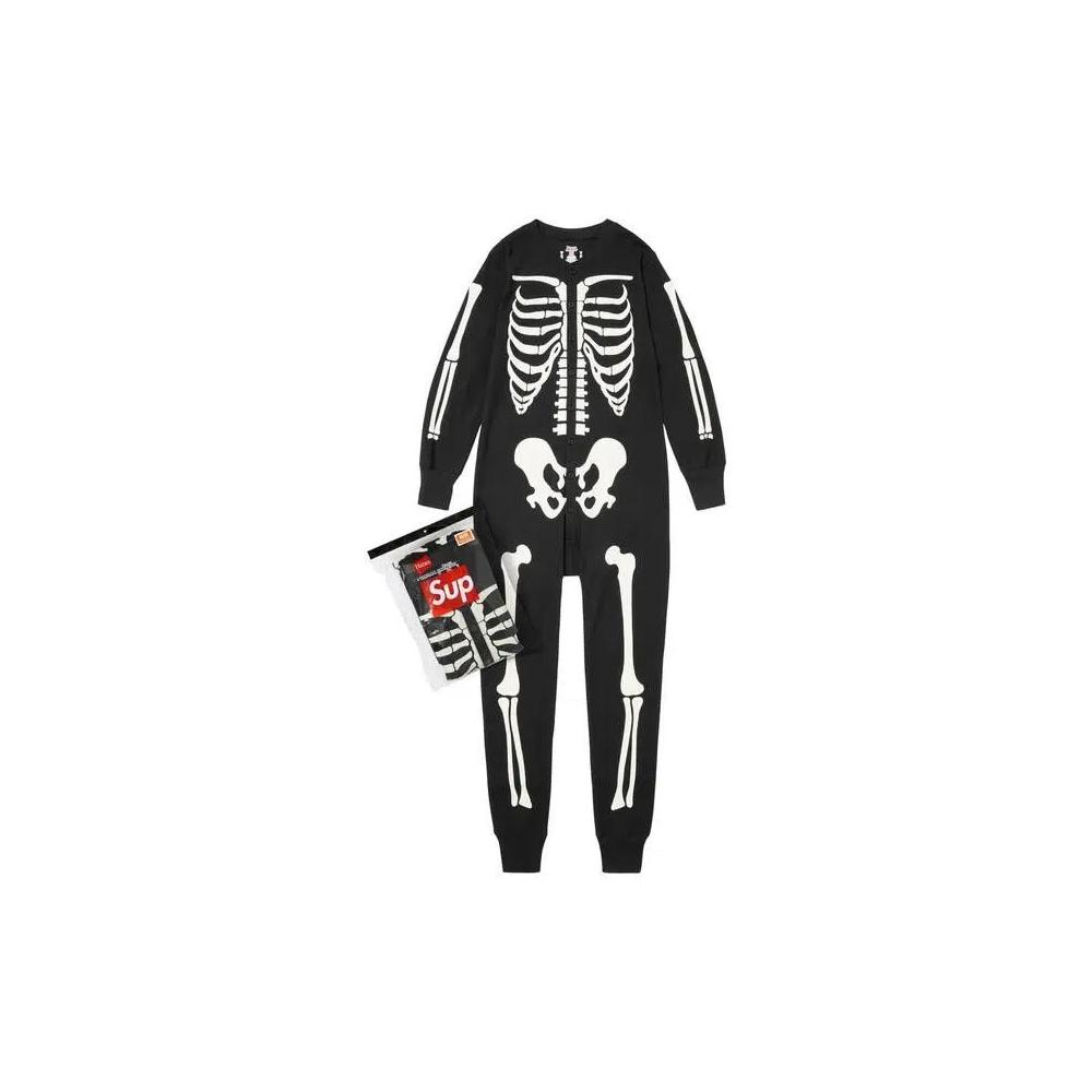 Боди Supreme x Hanes Bones Thermal Union Suit (1 Pack) 'Black' 1