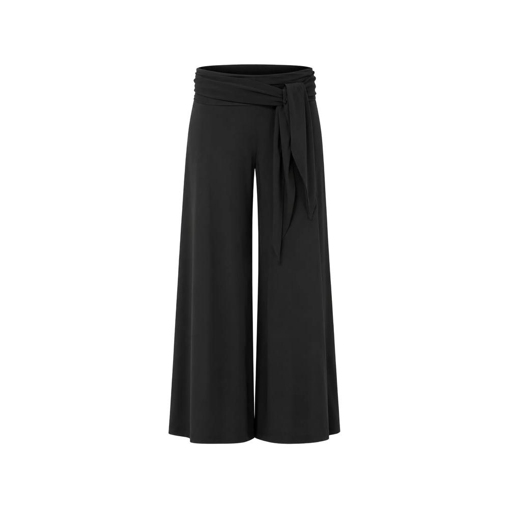 wrap-design wide-leg trousers 1