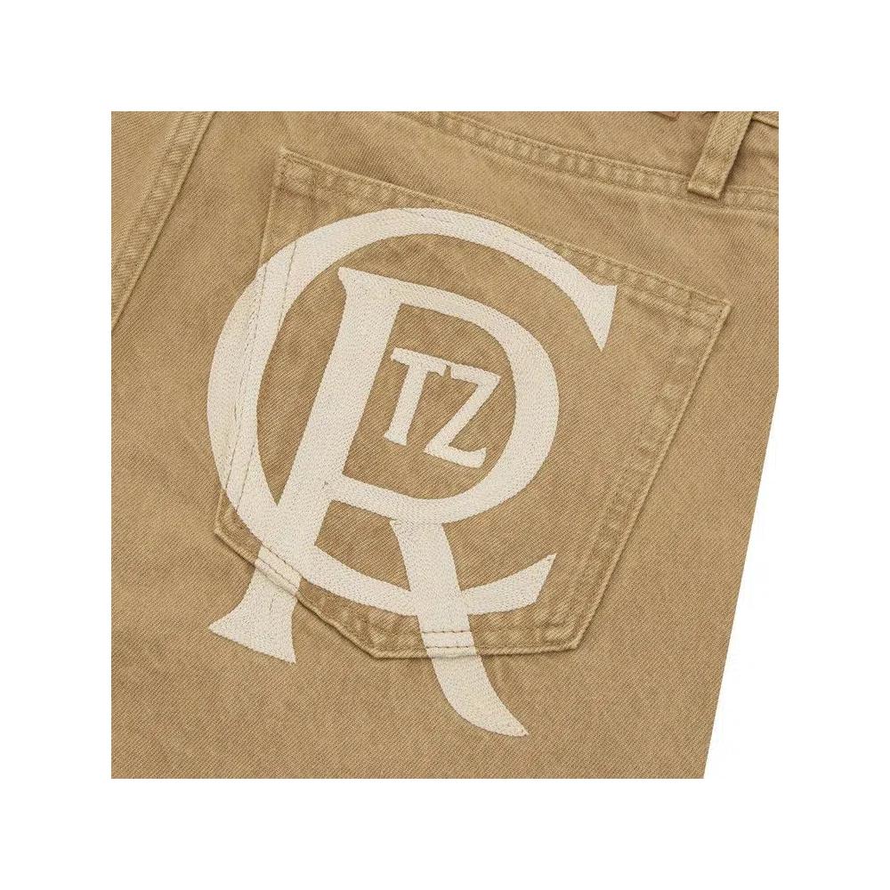 Джинсы Corteiz Crest Chainstitch Baggy 'Коричневые' 3