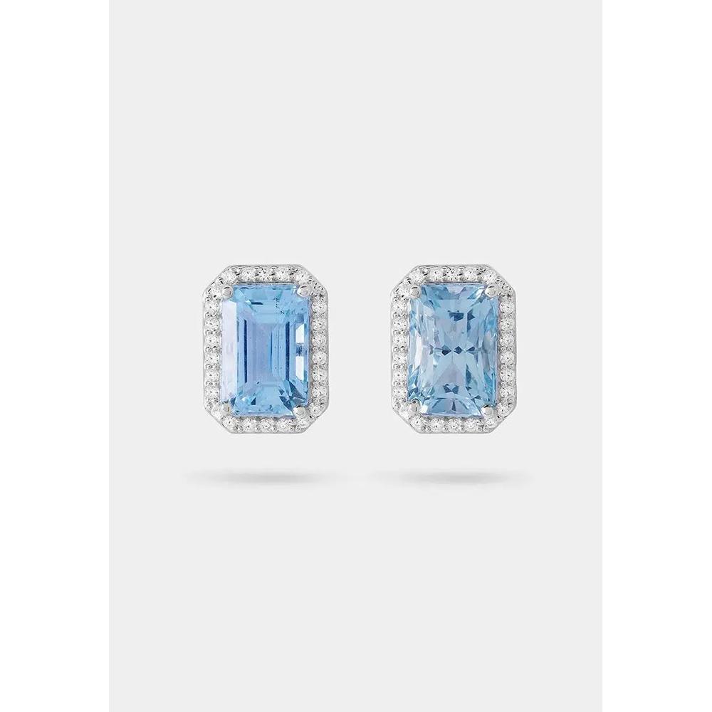 Серьги-гвоздики Glow Aquamarine 007 1