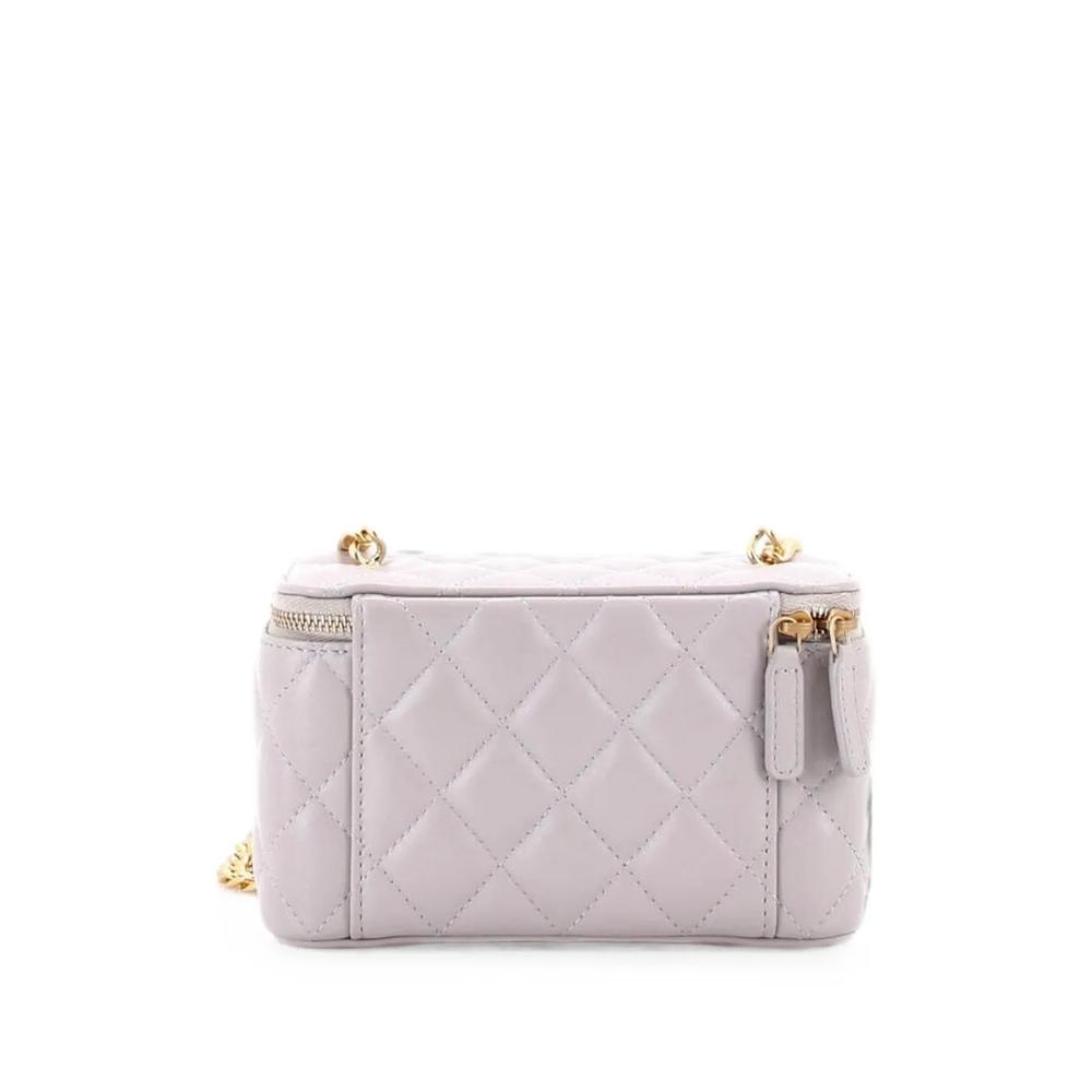 Маленький клатч Classic Vanity Case with Resin Pearl Chain Quilted Lambskin 2