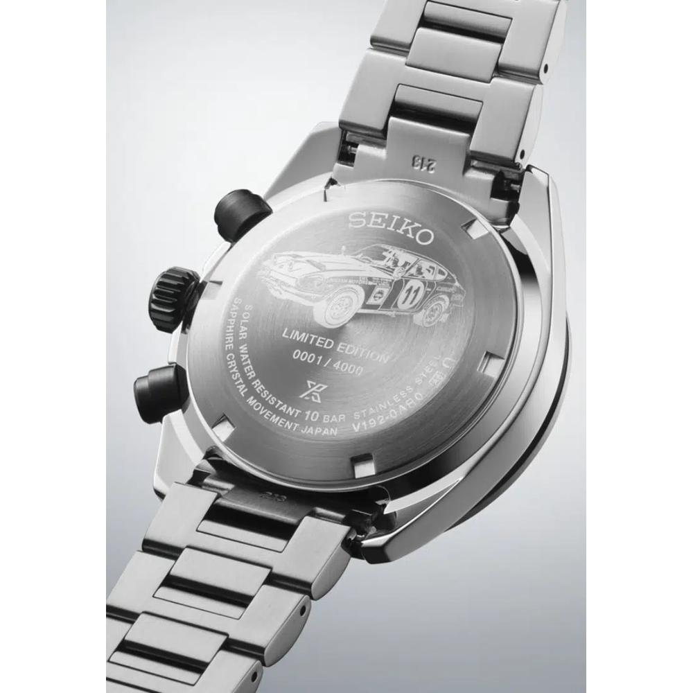 Seiko Prospex Speedtimer Solar Chronograph x DATSUN 240Z Limited Edition черный циферблат браслет из нержавеющей стали часы SSC957P1 6