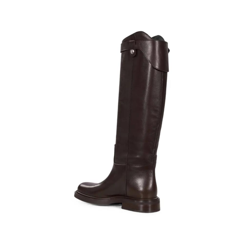 Fibi buckle-strap leather boots 3