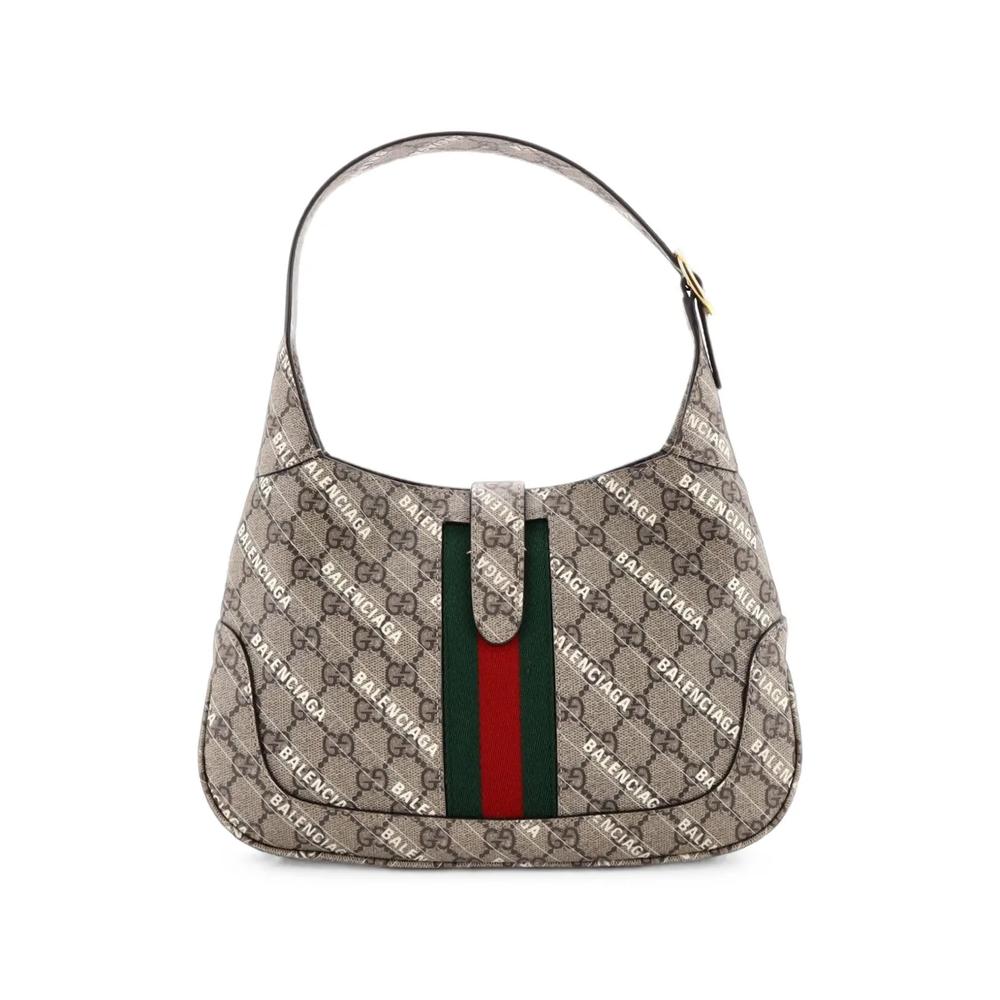 Маленькая сумка-хобо The Hacker Project Jackie 1961 GG Coated Canvas из коллаборации с Balenciaga 2