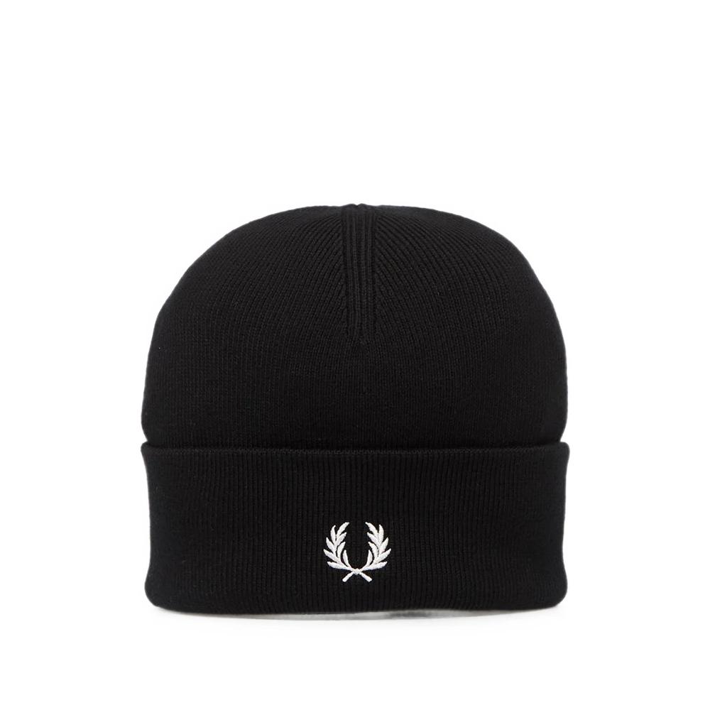 embroidered-logo beanie hat 1