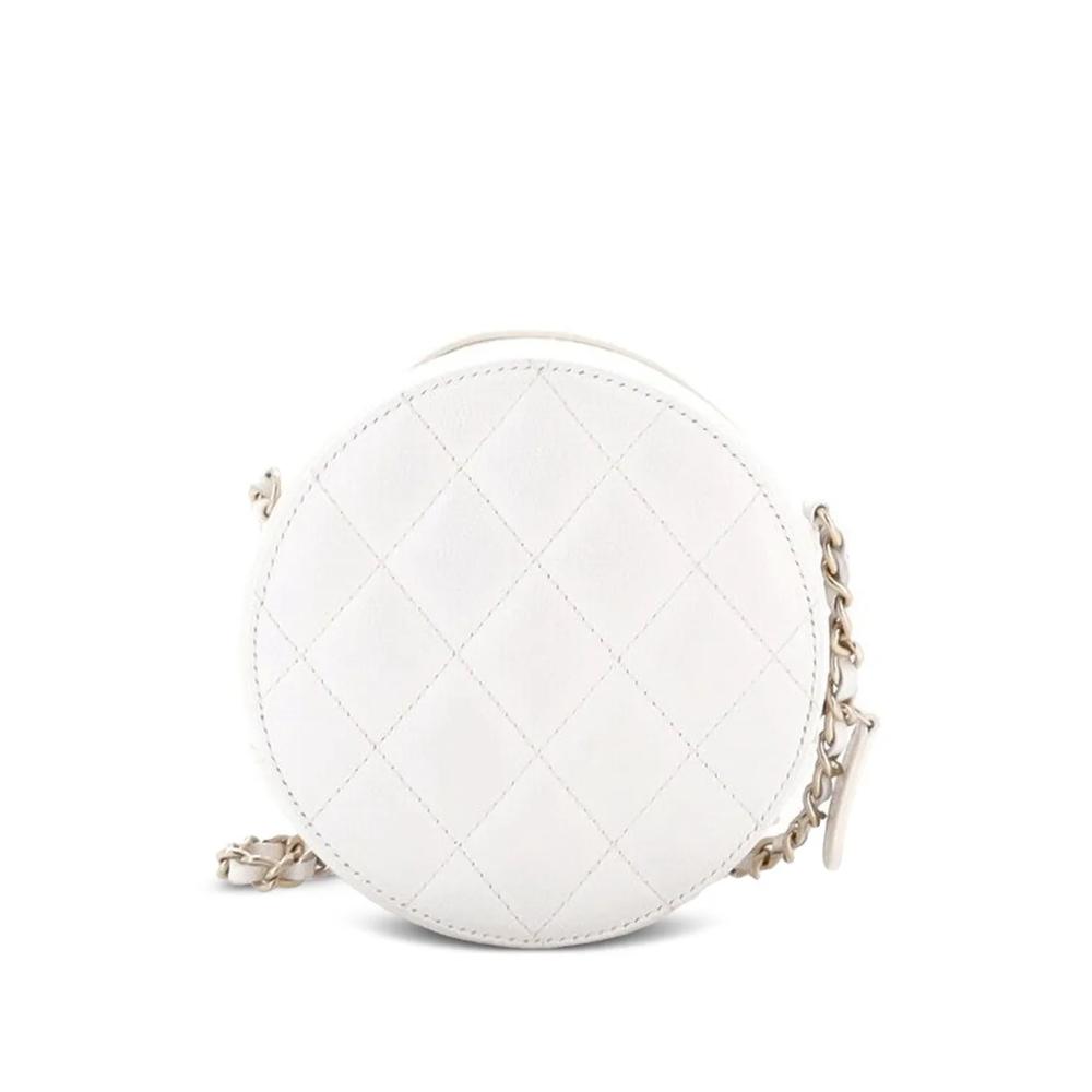 Мини-сумка через плечо Round Clutch with Chain Quilted Caviar 2