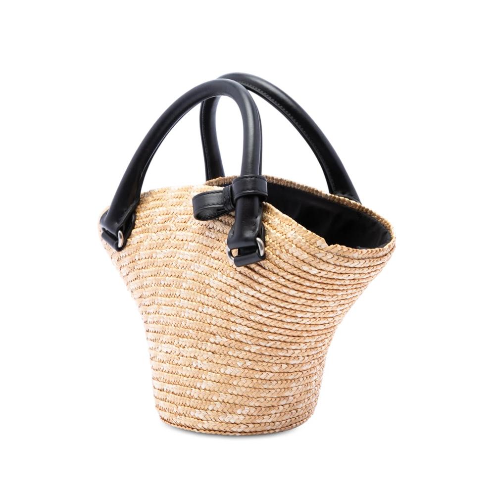 2010 Mini Raffia Beach Basket Tote satchel 3