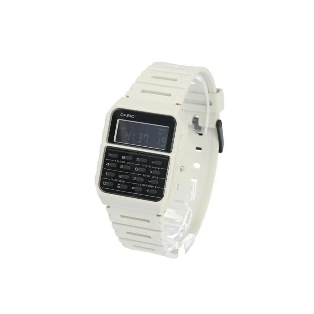 Мужские часы-калькулятор Data bank CA-53WF-8B с белым ремешком из смолы 3