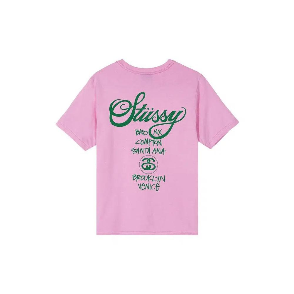 Футболки Stussy World Tour Tee «Pink» 2