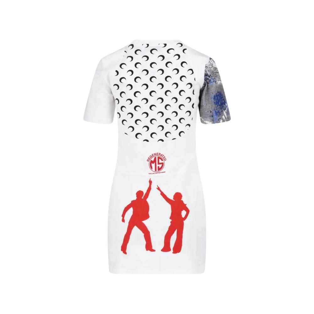 graphic-print Moon-panel mini dress 2