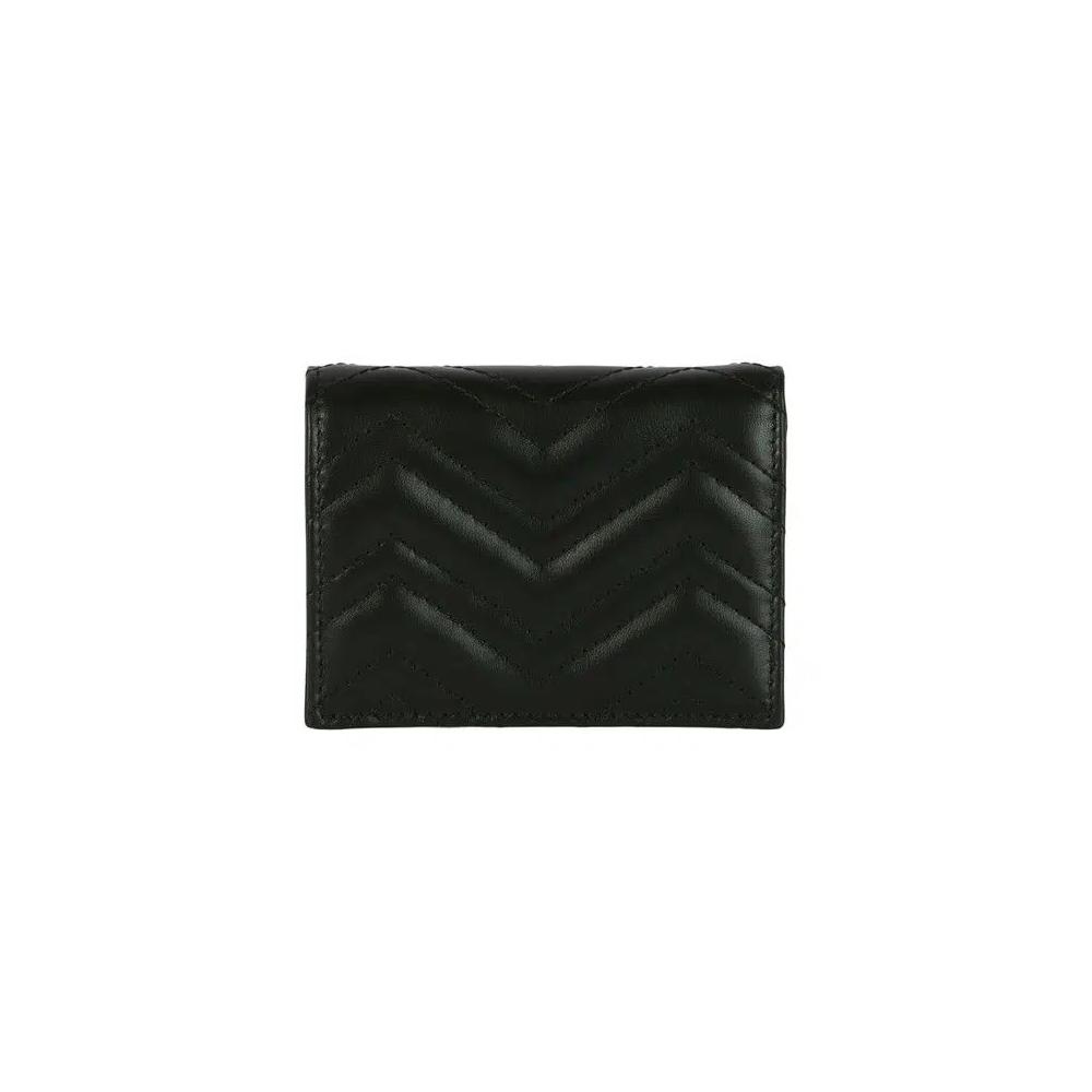 Бифолды Gucci GG Marmont Bifold Wallet «Black Black» 3