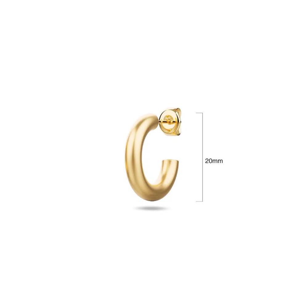 Золотые многослойные серьги-кольца Solid C-Hoop 4