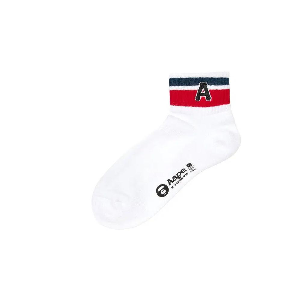 Носки и колготки AAPE Striped Ankle Socks 'White' 1