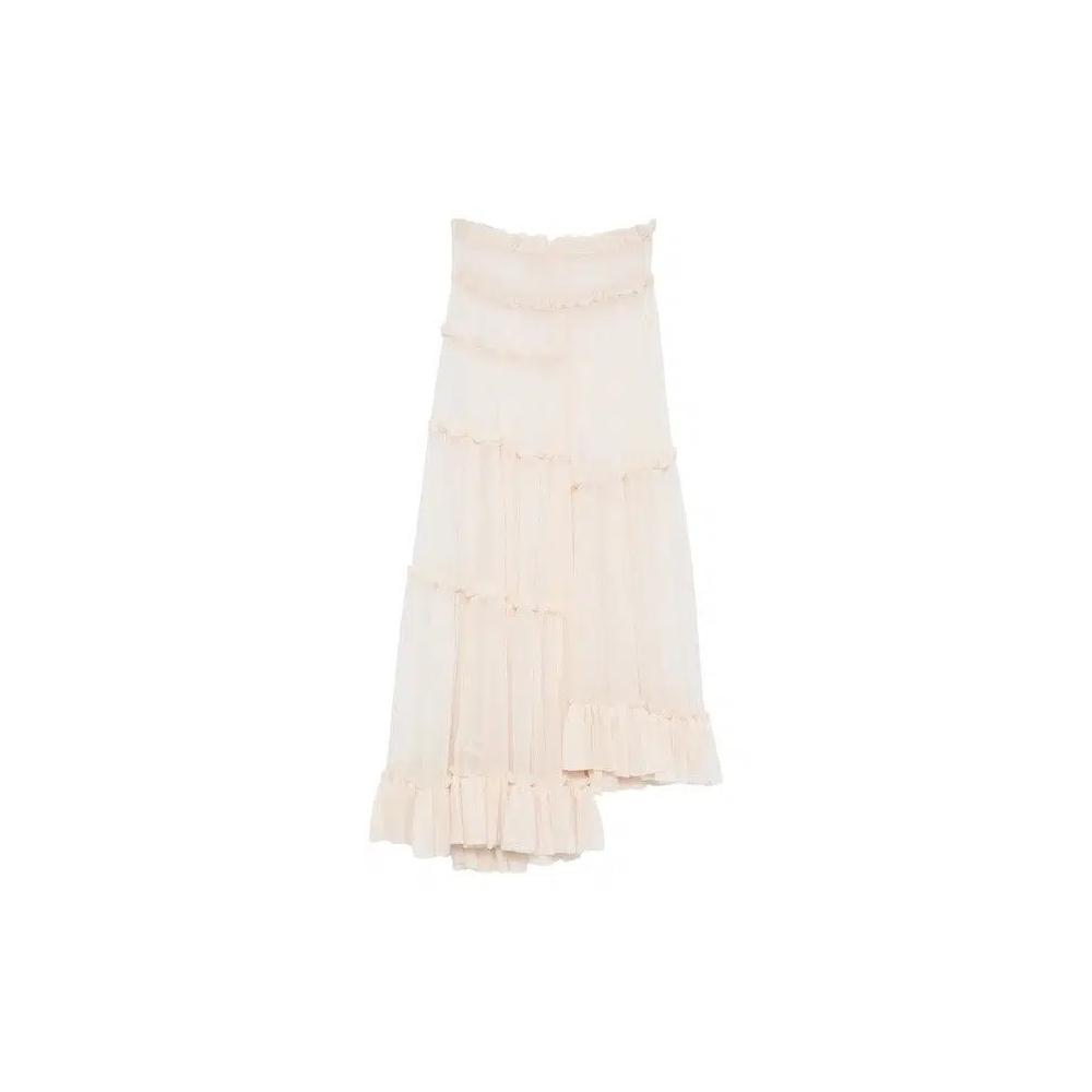 Платье Dries Van Noten из мытого муслинового шелка «Ecru» 1