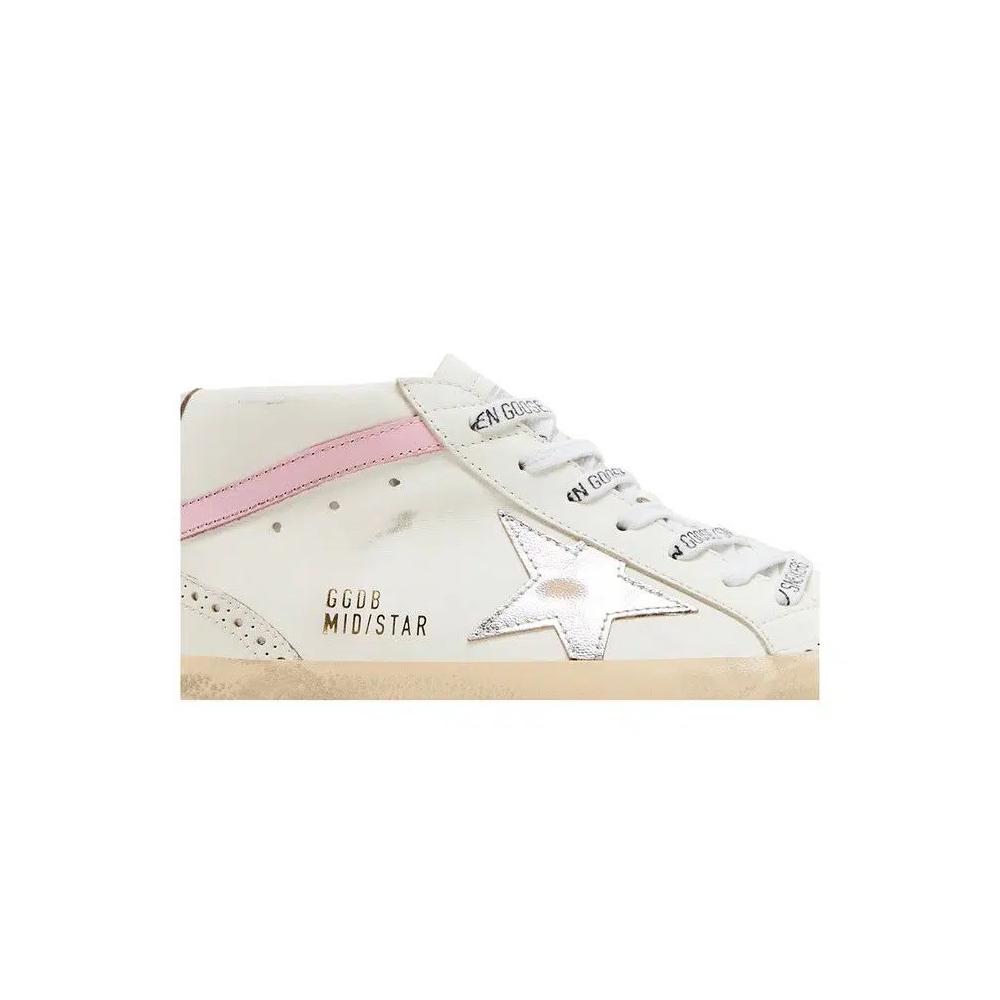 Кроссовки Golden Goose Wmns Mid Star 'Белый Серебряный Розовый' 2