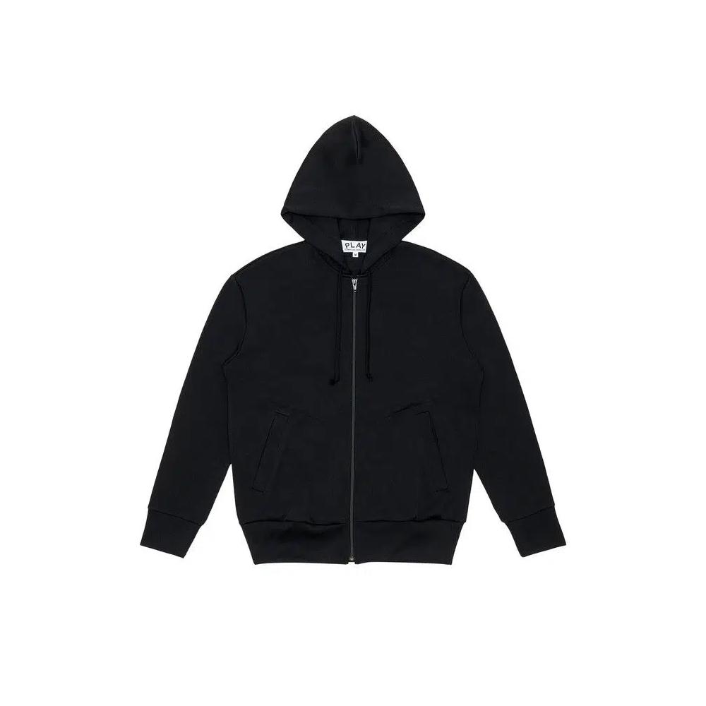 Молнии Comme des Garçons PLAY Back Emblem Zip Hoodie 'Черный' 1