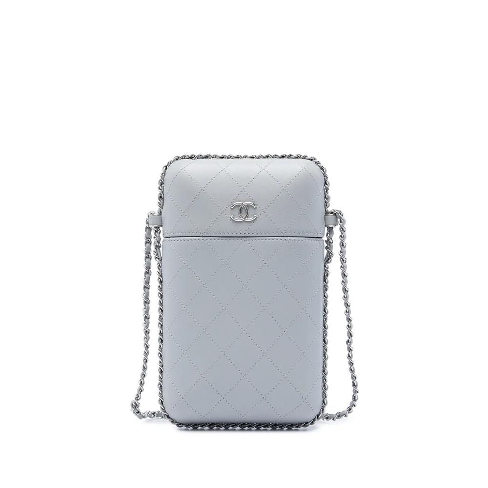 Сумка через плечо Quilted Lambskin Chain Around Phone Holder с логотипом CC (2018 год) 1