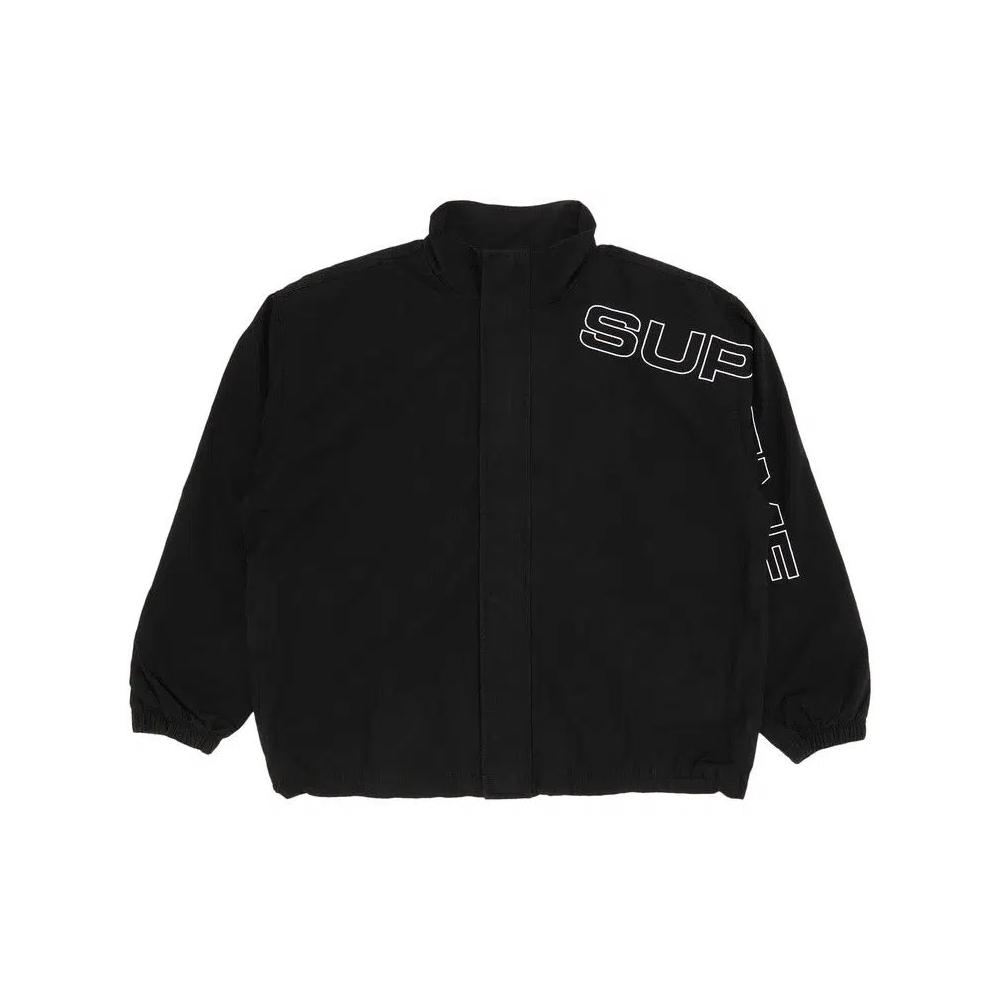 Верхняя одежда Supreme Spellout Embroidered Ripstop Track Jacket 'Black' 1