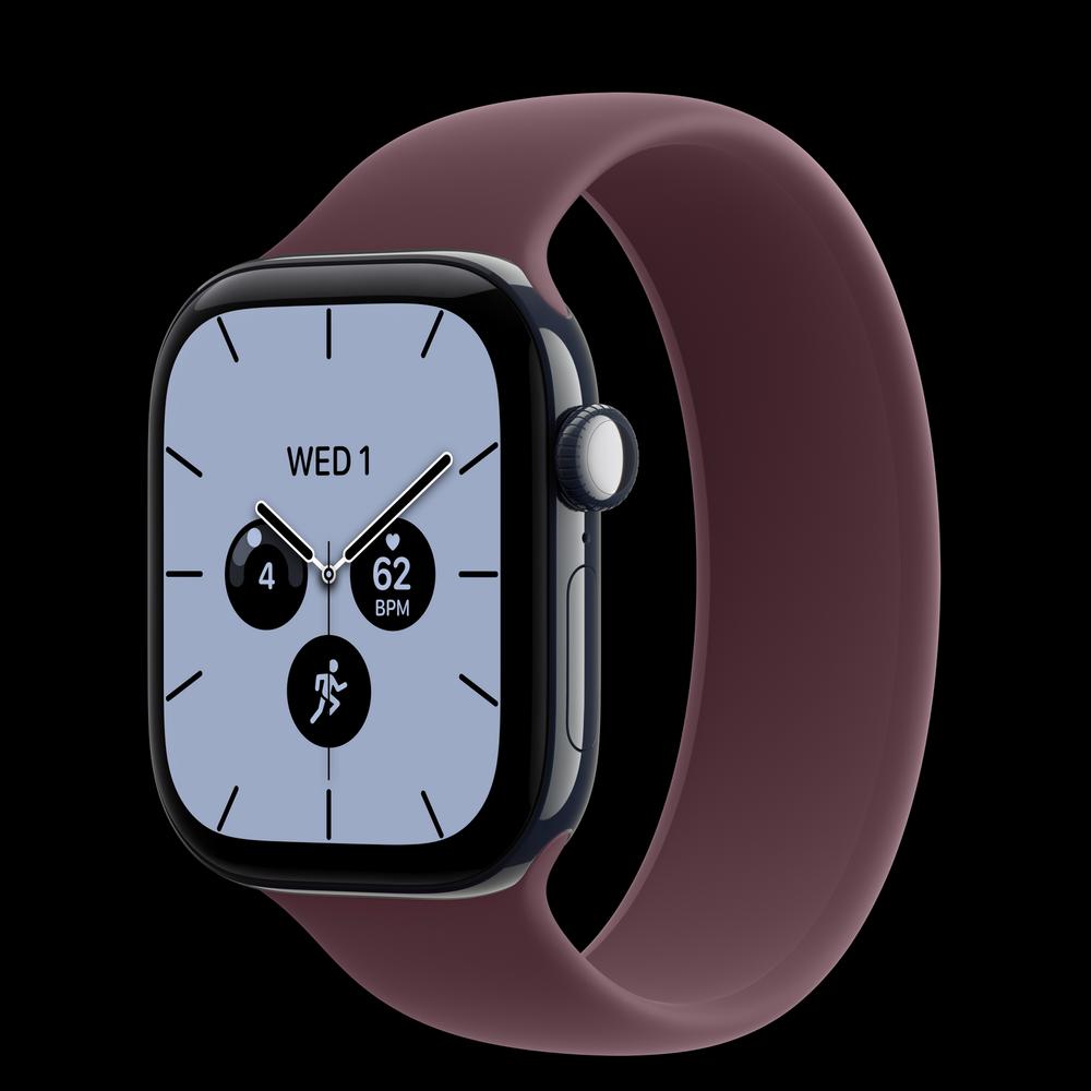 Apple Watch Series 12 42 мм, GPS + Cellular, керамика, Night Blue, ремешок Burgundy Solo Loop 1