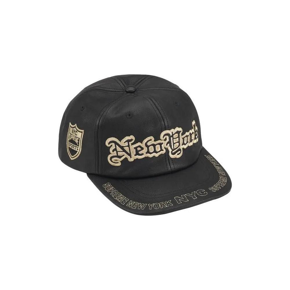 Кепки Supreme New York Leather 6-Panel 'Черный' 1