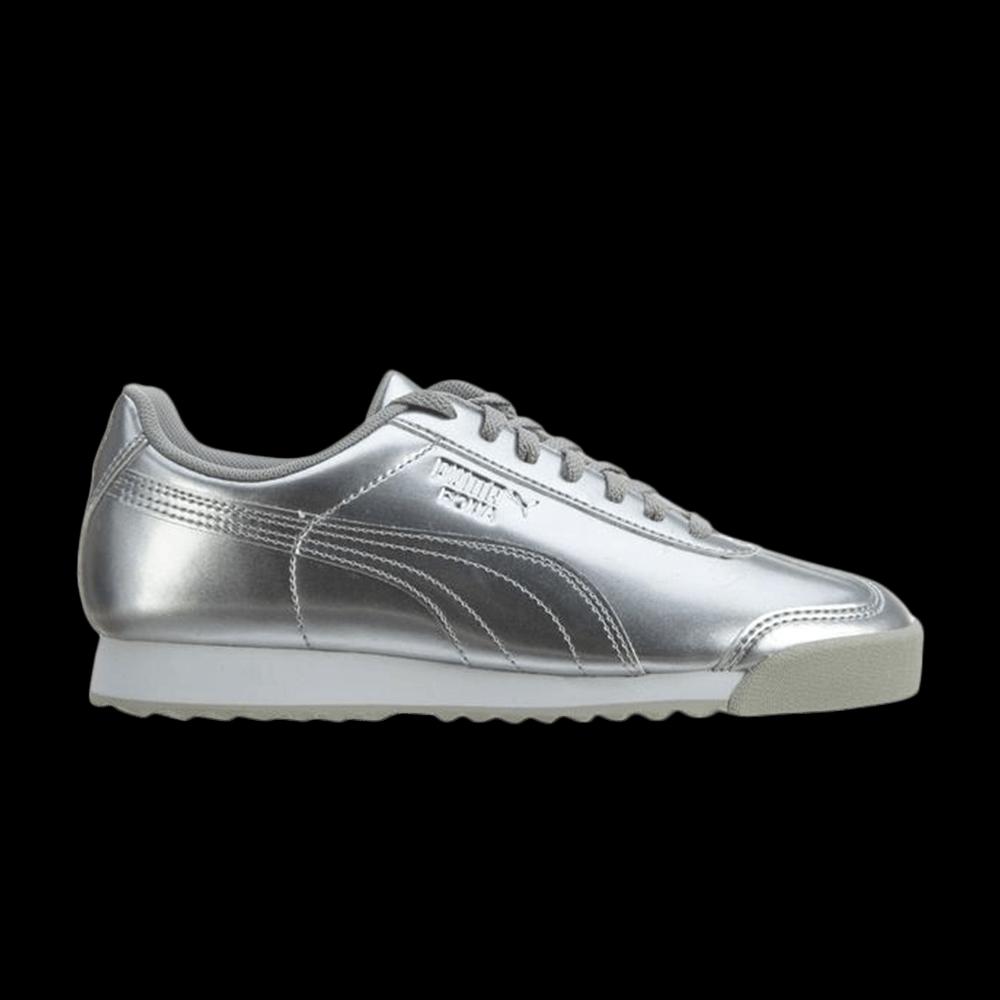 Кроссовки Puma Roma Jr «Patent Silver» 1