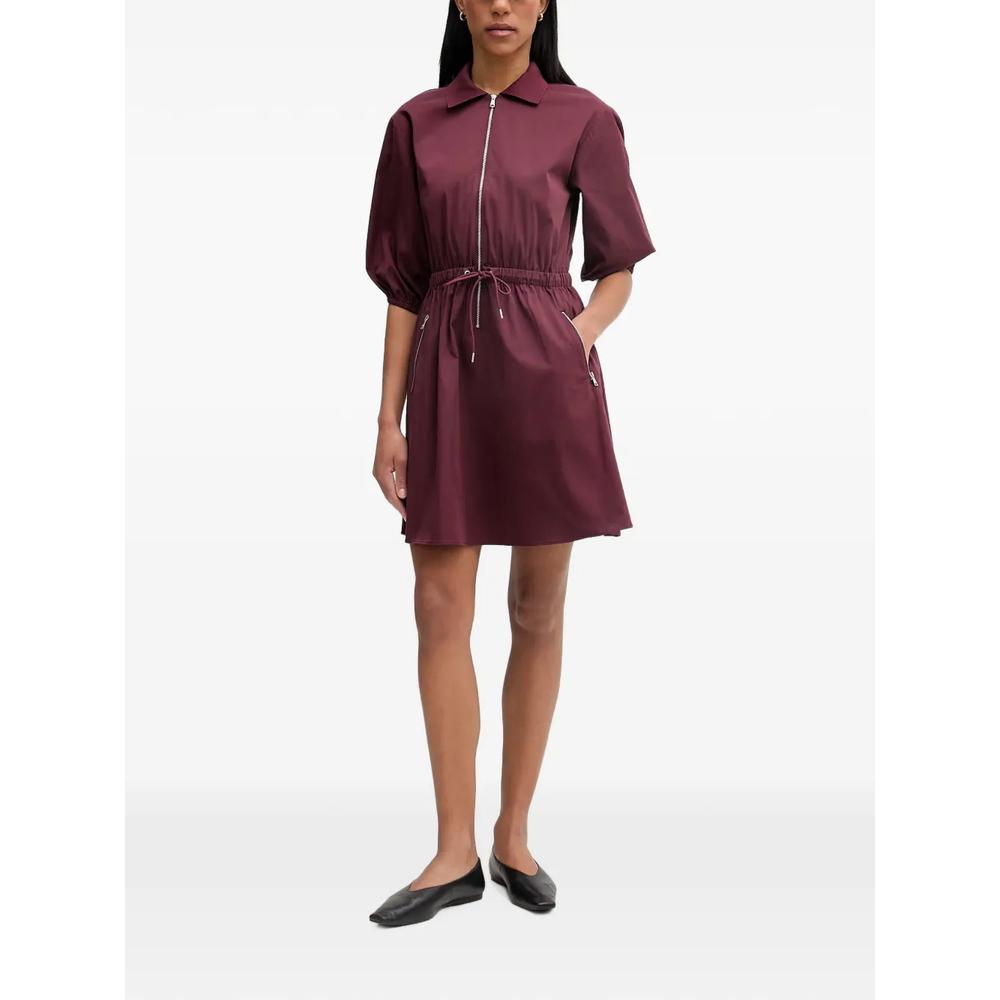 zip-up drawstring-waist mini dress 2