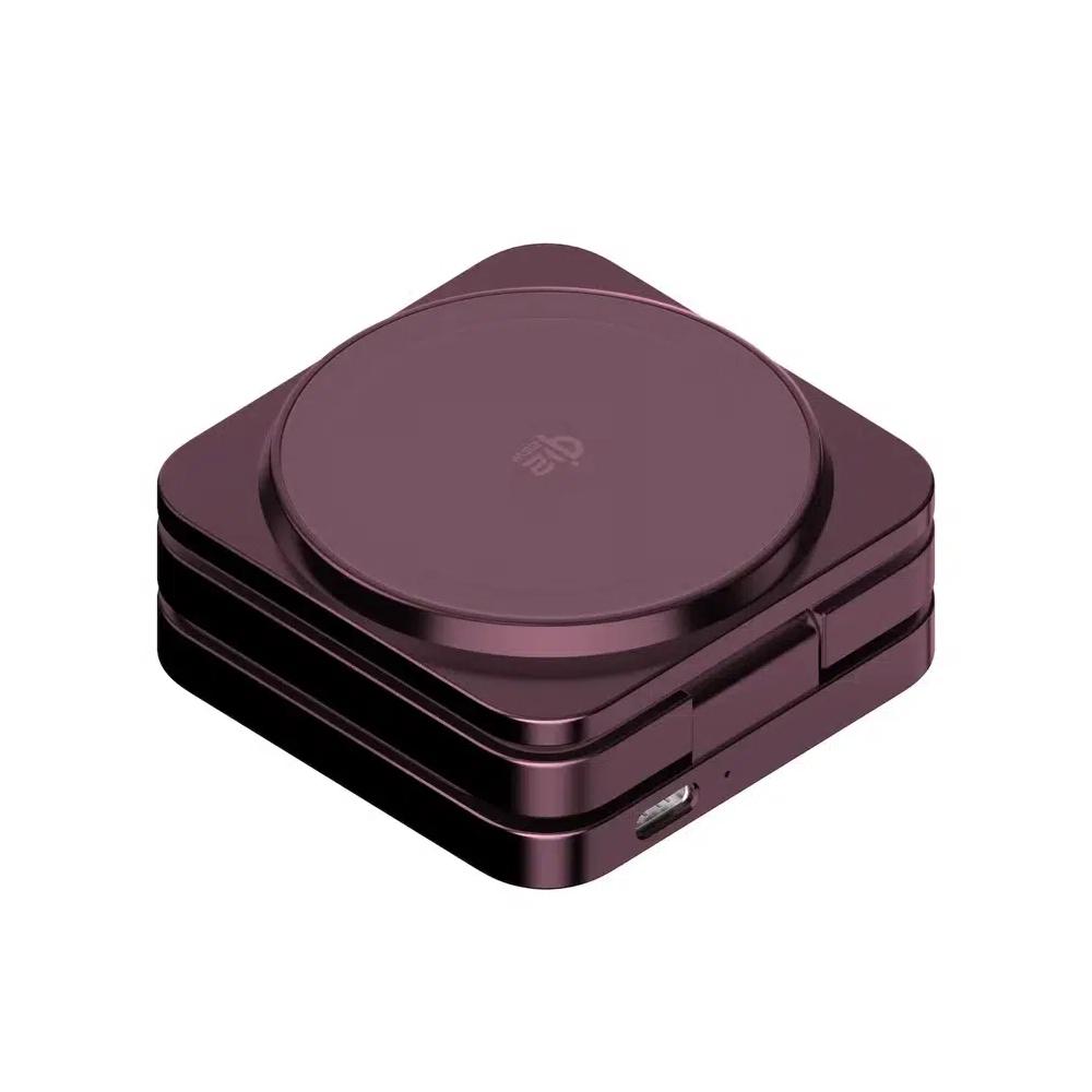 Momax 1-Charge Q.Port² складная Qi2 25W трёхпозиционная беспроводная зарядная станция Magnetic Wireless Charging Station - Dusky Cherry тёмно-вишнёвый 2