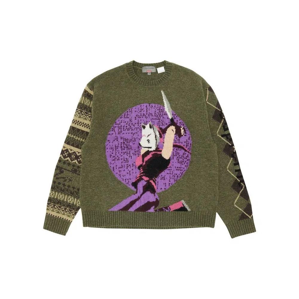 Свитера Supreme x Yohji Yamamoto x TEKKEN Sweater 'Olive' 1