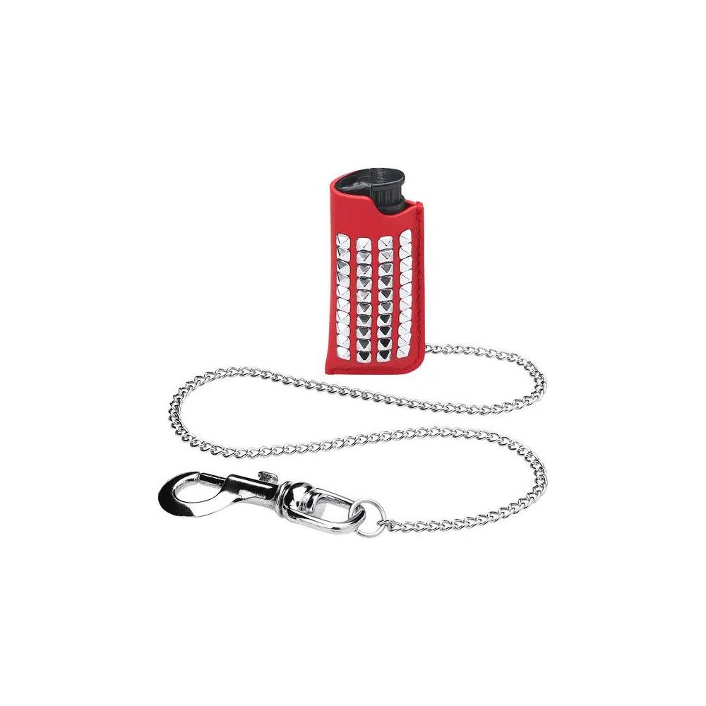 Аксессуары Supreme Studded Leather Lighter Holder 'Красный' 1