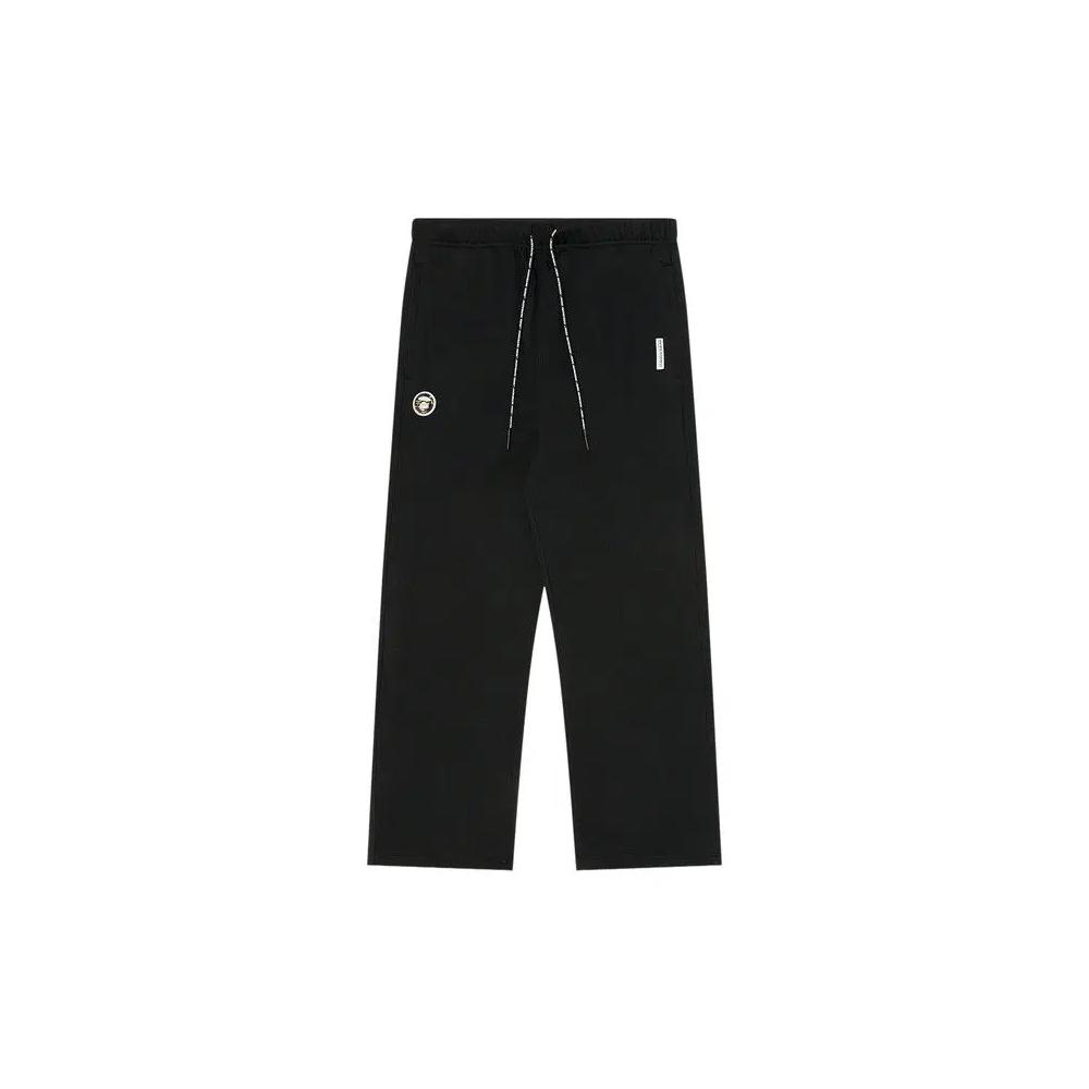 Прямые спортивные штаны AAPE Moonface Patch 'Black' 1