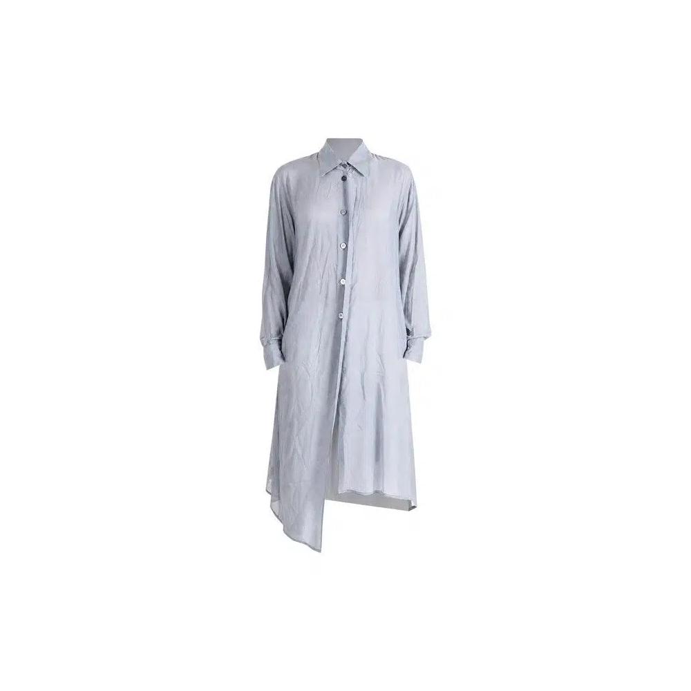 Блузы Yohji Yamamoto Tuck&Drape Blouse Shirts 'Синий' 1