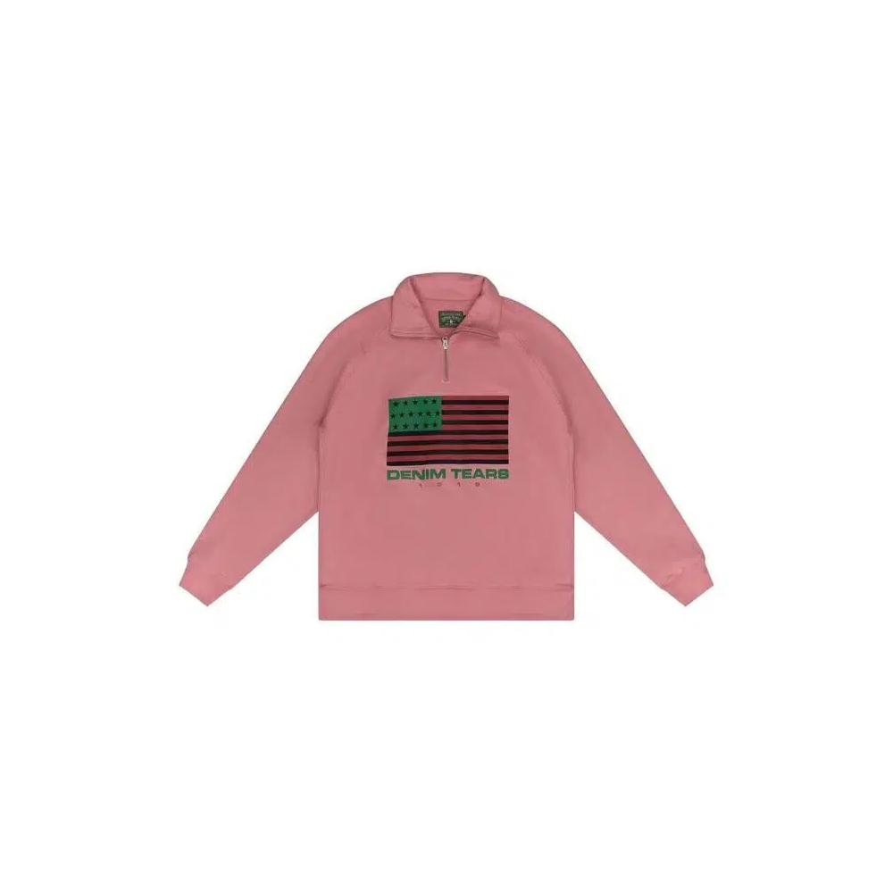 Худи с половиной молнии Denim Tears 1619 Quarter Zip 'Pink' 1