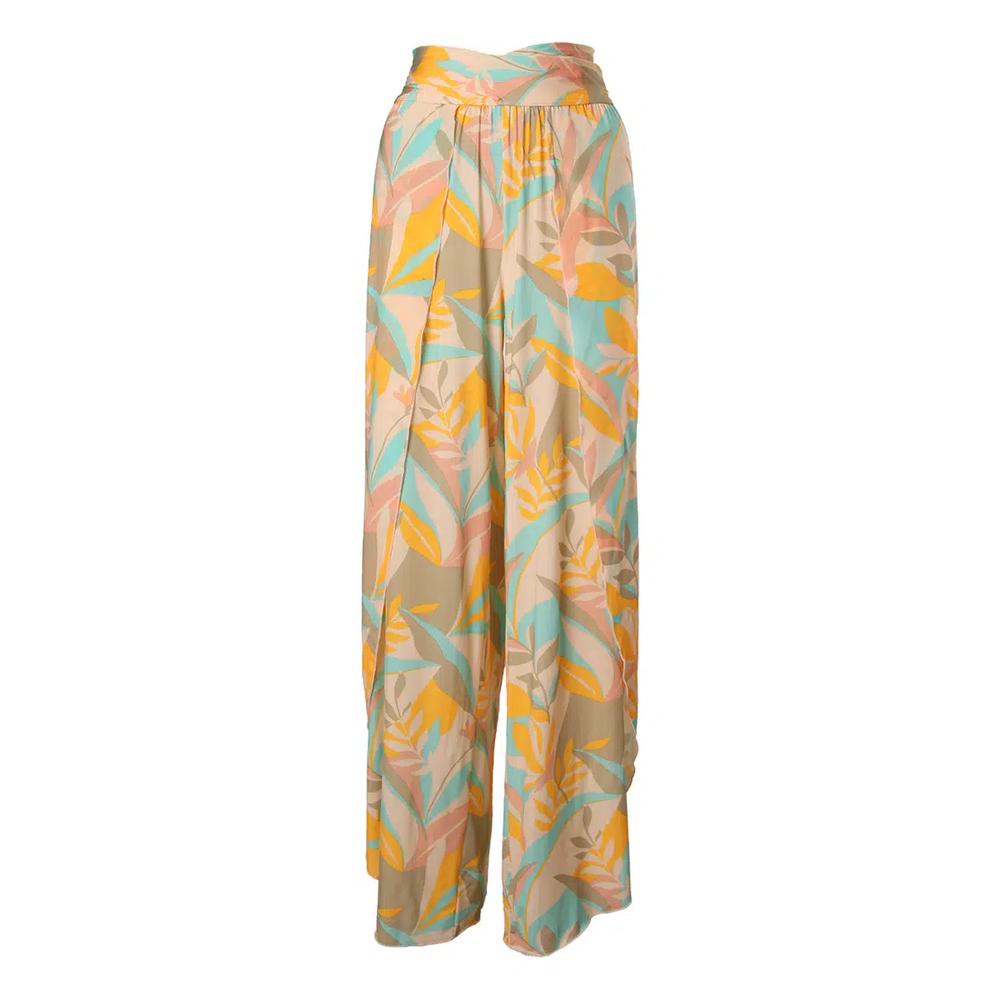 Stencilled Tropics Широкие пляжные брюки 2